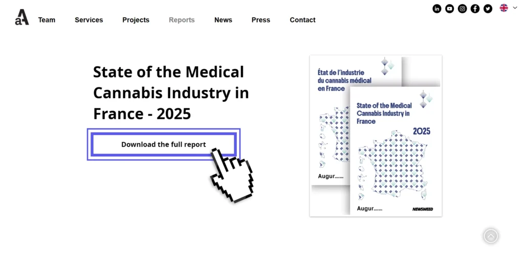 "State of the Medical Cannabis Industry in France" ein Bericht von Newsweed und Augur Associates