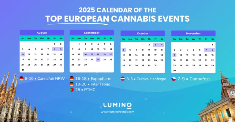 Cannabis-Veranstaltungen in Europa von August bis November 2025