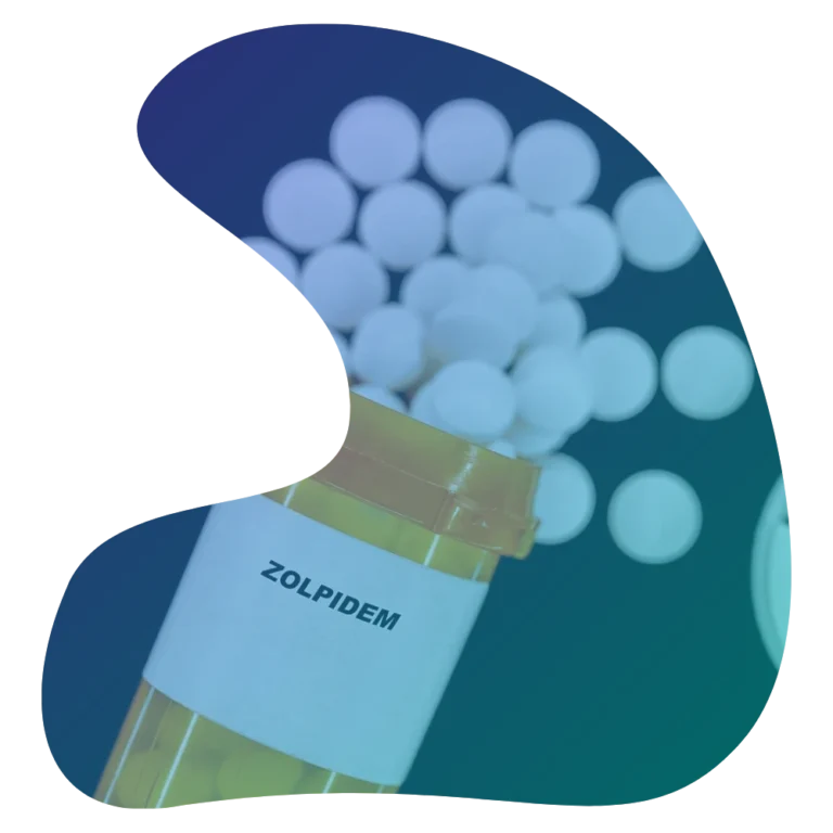 Zolpidem Schlaftabletten in einem Klecks