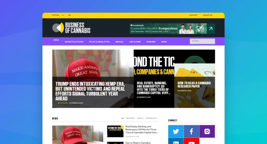 Business of Cannabis - recommended news websites for professionals entering the cannabis industry