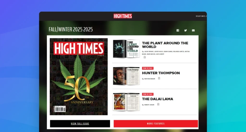 High Times - recommended news websites for professionals entering the cannabis industry