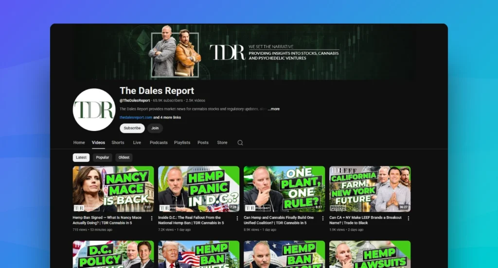 The Dales Report - recommended podcasts for professionals entering the cannabis industry