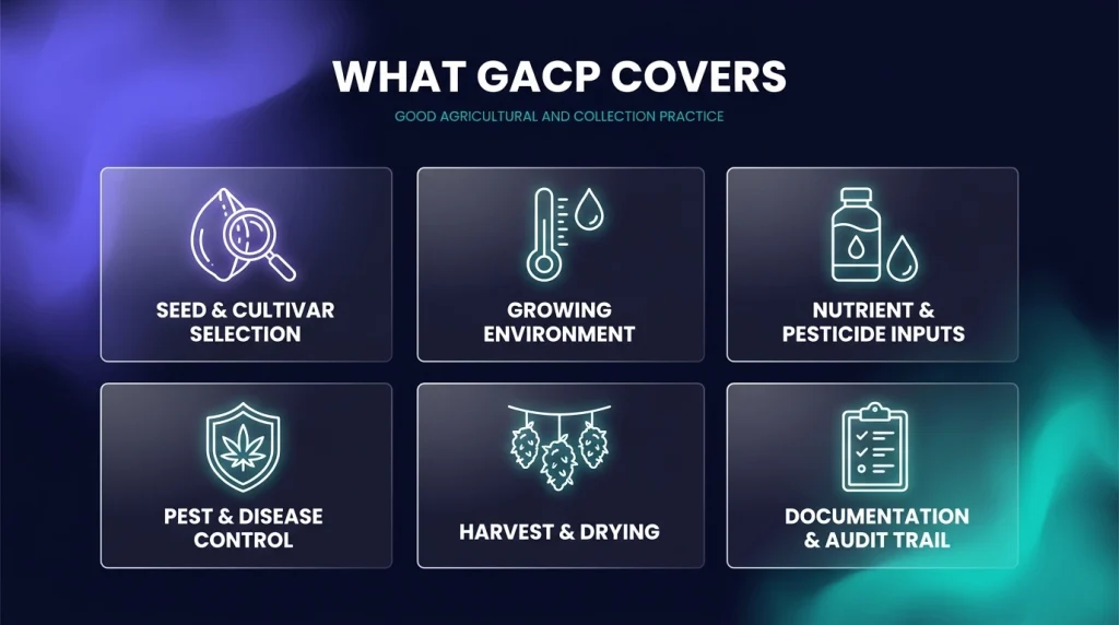 The 6 factors that EU-GACP for cannabis covers