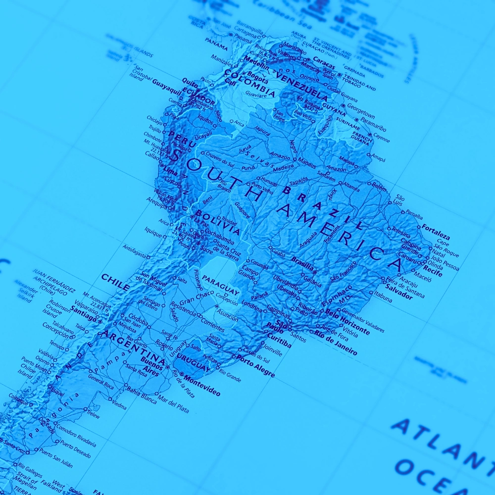 South America map