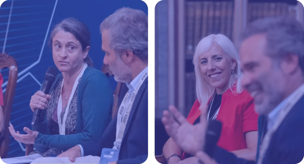 PTMC 2026 Infarmed panel featuring Laura Ramos (CannaReporter) as moderator, Dr Vasco Bettencourt (INFARMED) and Ana Rita Martins (INFARMED)